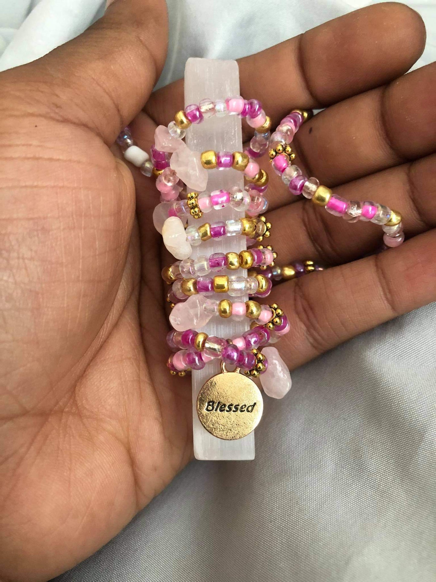 Rose Quartz Waist Beads