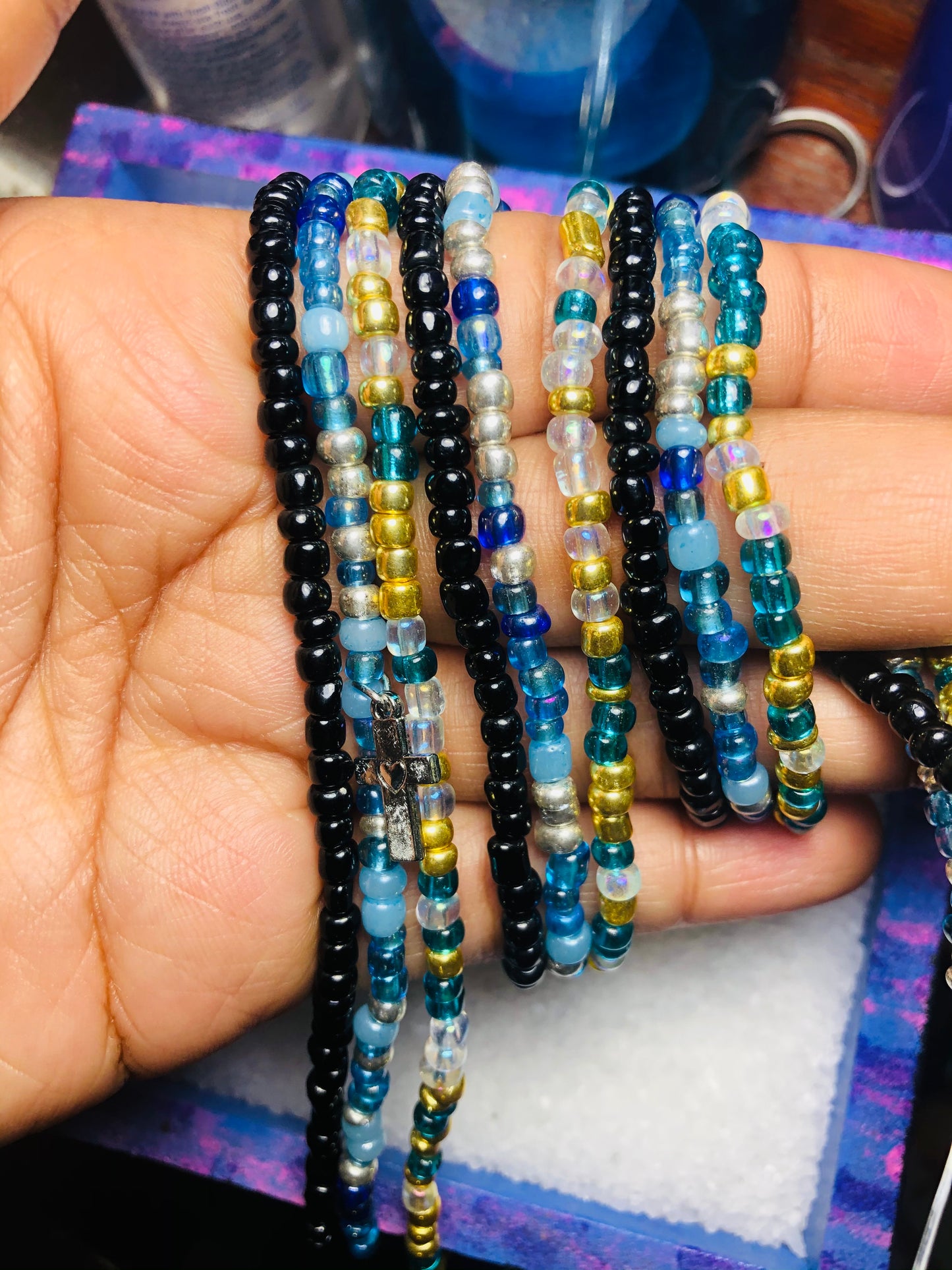 Blue and Turquoise Waist Beads