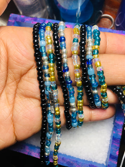 Blue and Turquoise Waist Beads
