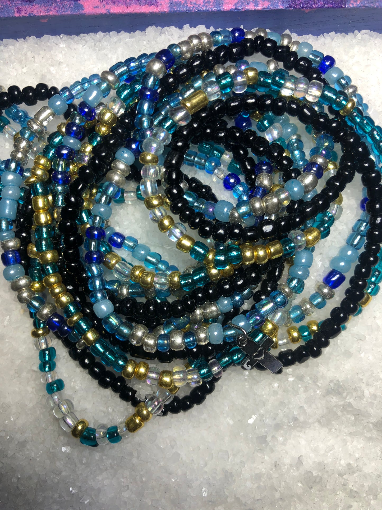 Blue and Turquoise Waist Beads